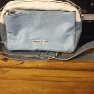 Nanette Lepore Light Blue and Cream Crossbody Bag